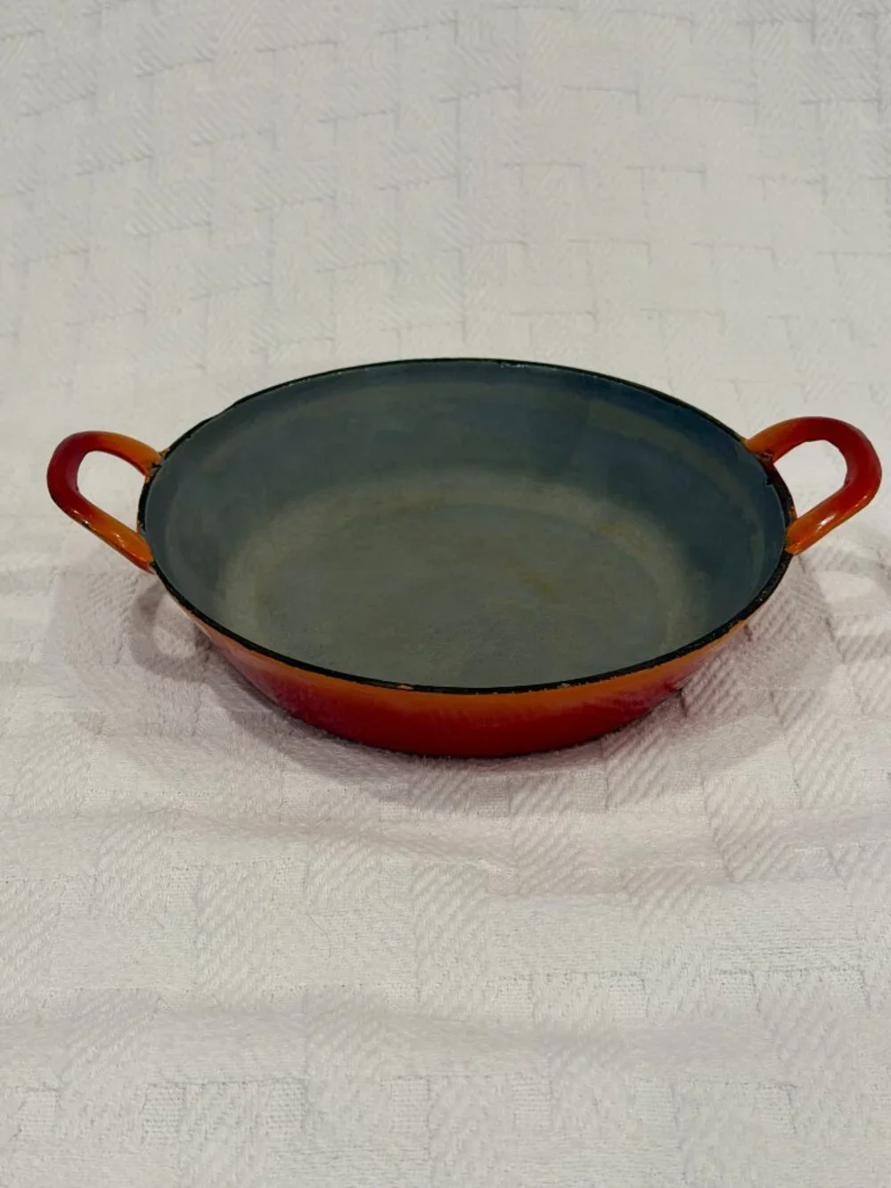 Vintage Le Creuset Gratin Dish – 18 cm Flame Orange Enameled Cast Iron France